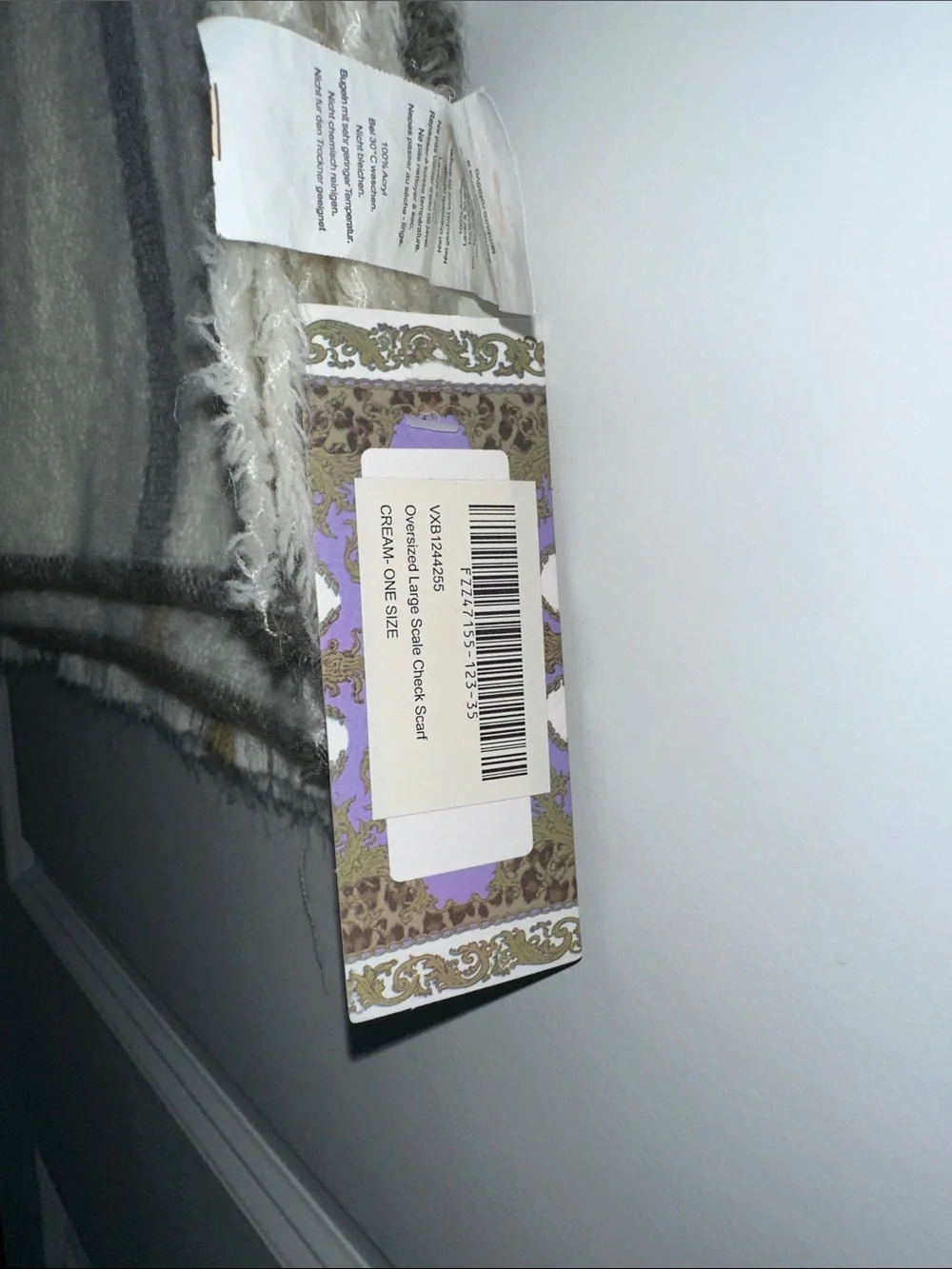 Boohoo Oversized Large Scale Check Scarf